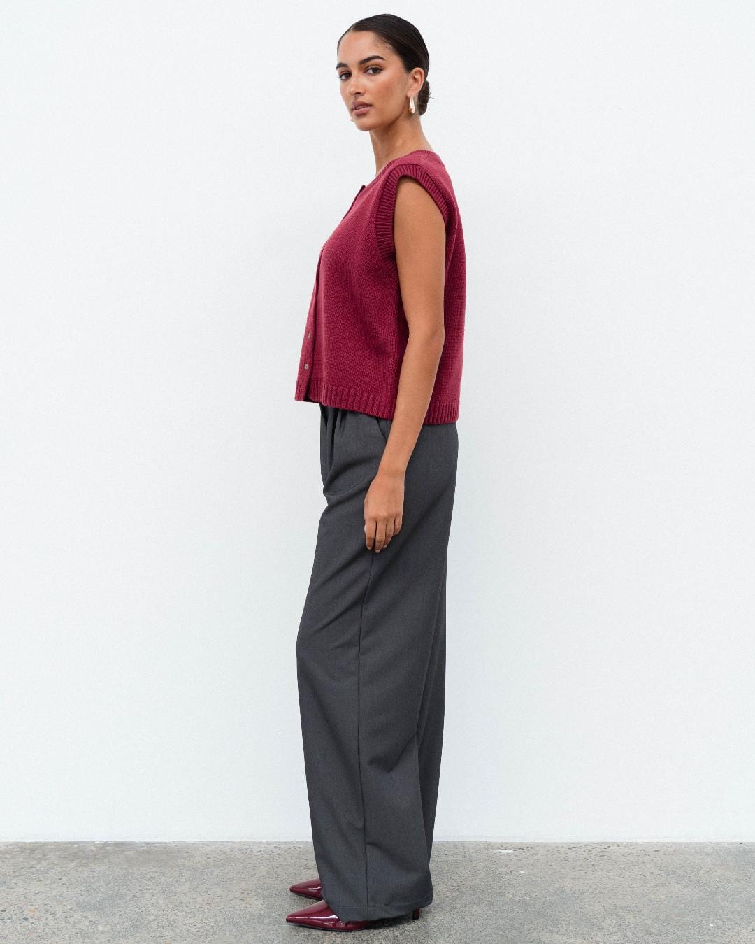 White Closet vest Emily Vest - Wine