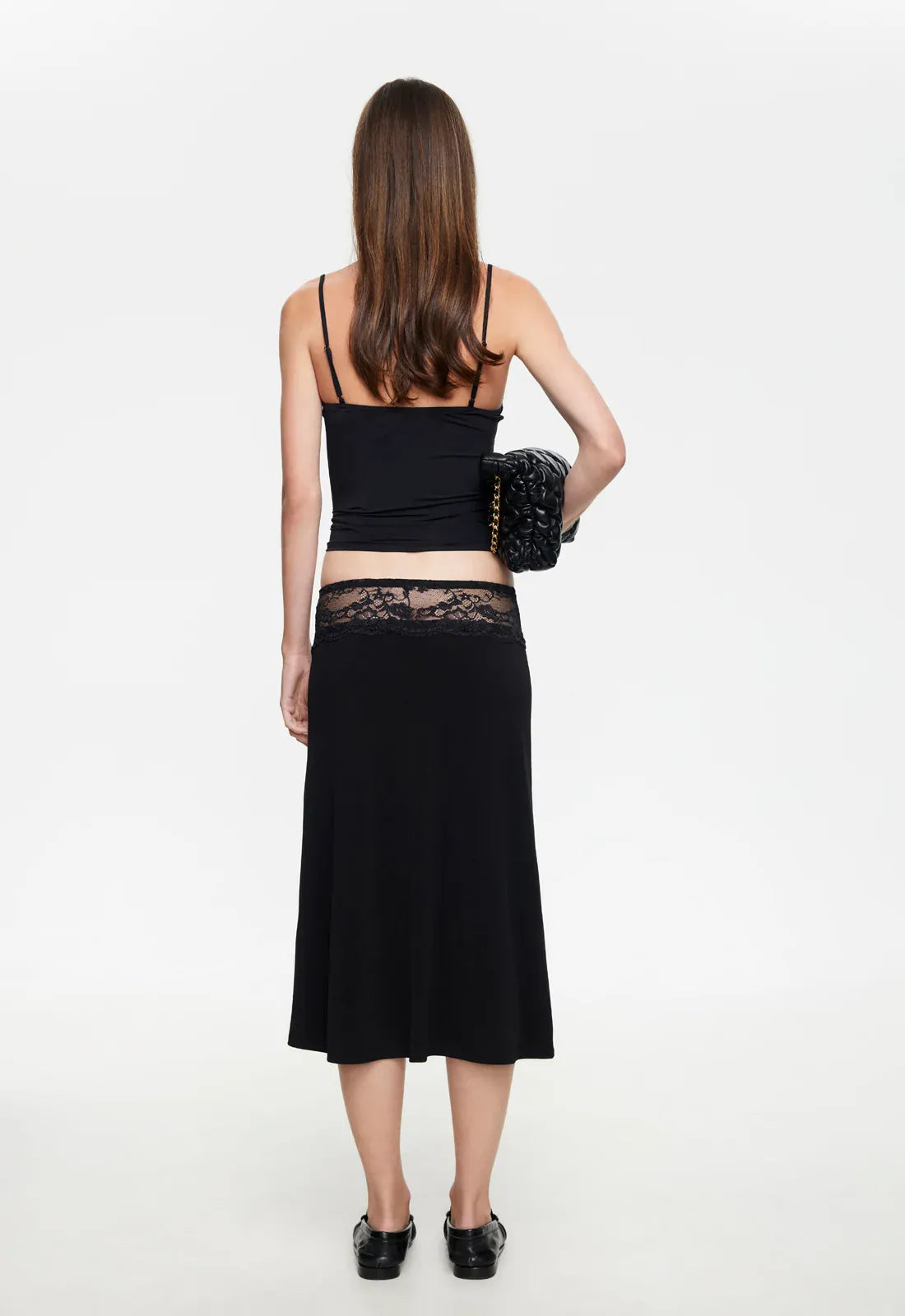 Lioness lace top FIRST KISS MIDI SKIRT - NOIR