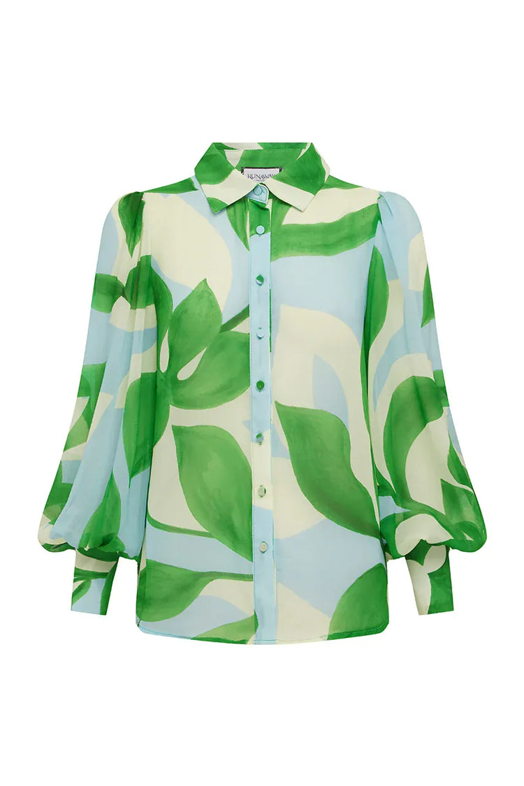 Runaway The Label Top FLEETWOOD BLOUSE - AMOREE BLUE
