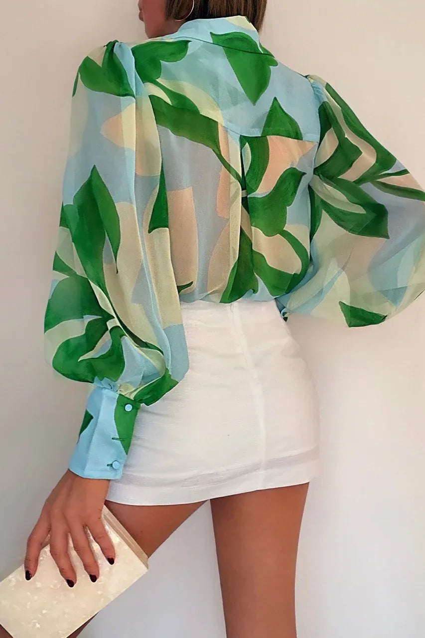 Runaway The Label Top FLEETWOOD BLOUSE - AMOREE BLUE