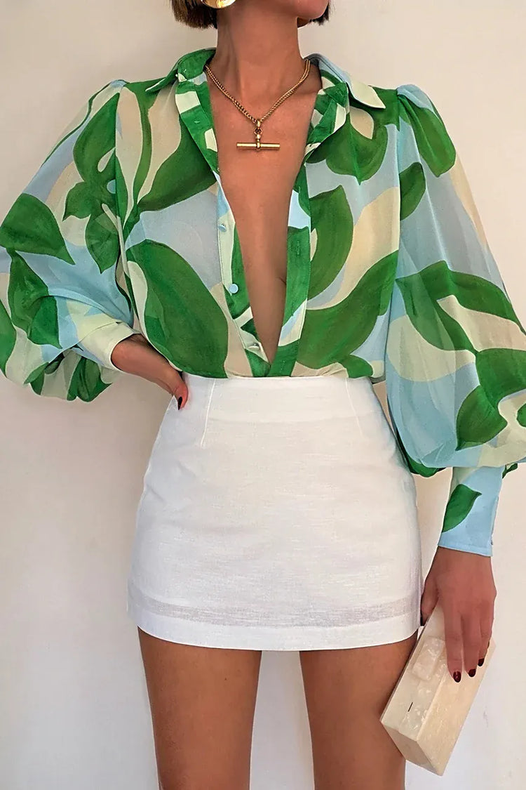 Runaway The Label Top FLEETWOOD BLOUSE - AMOREE BLUE