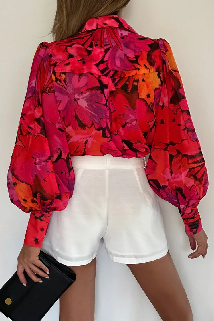 Runaway The Label Top FLEETWOOD BLOUSE - PINK ROMANCE