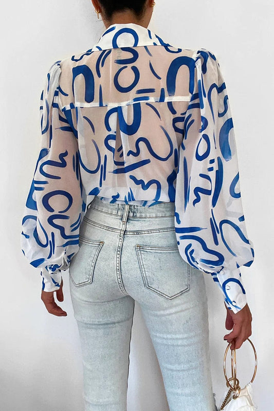 Runaway The Label blouse Fleetwood Blouse - York Blue