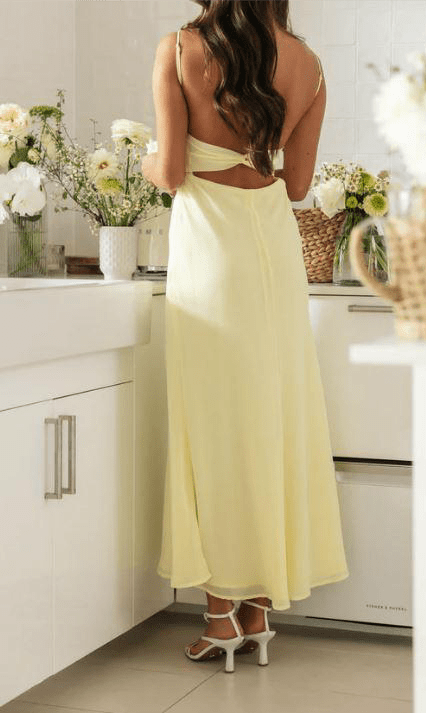 Saints & Secrets Dress Freya Maxi Dress- Lemon