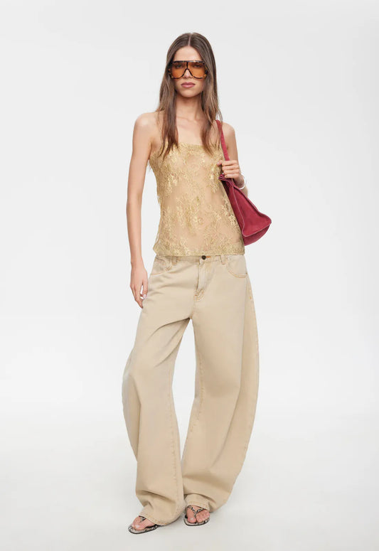 Lioness lace top Golden Hour Cami - Gold