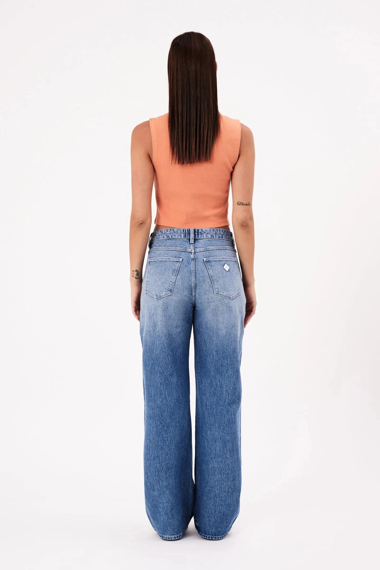 Abrand Jeans Top Heather Icon Mock Neck - Burnt Orange