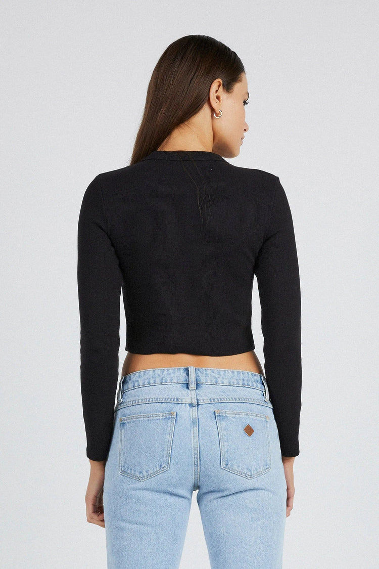 Abrand Jeans long sleeve top Heather LS Top - Black