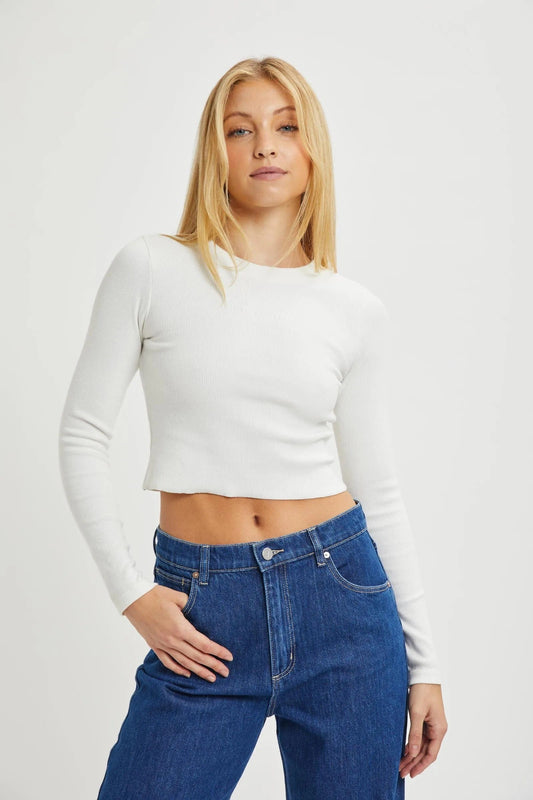 Abrand Jeans long sleeve top Heather LS Top - White