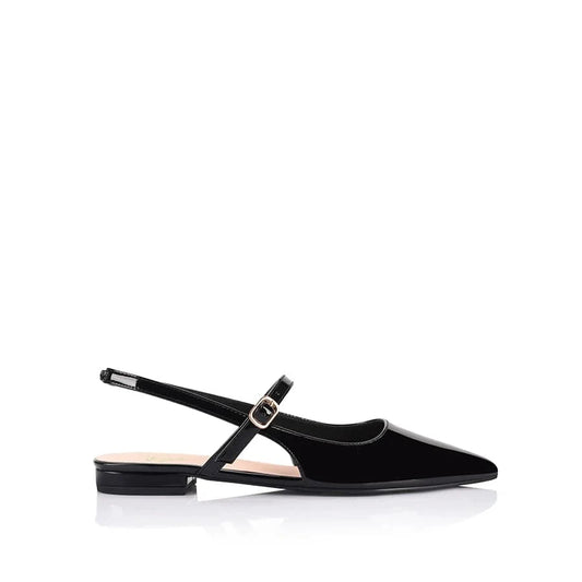 VERALI SHOES black flats Hiatus Sling Back Flats - Black Patent