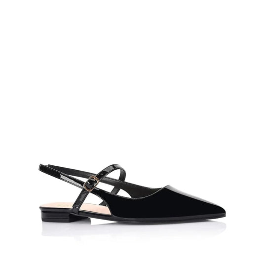 VERALI SHOES black flats Hiatus Sling Back Flats - Black Patent