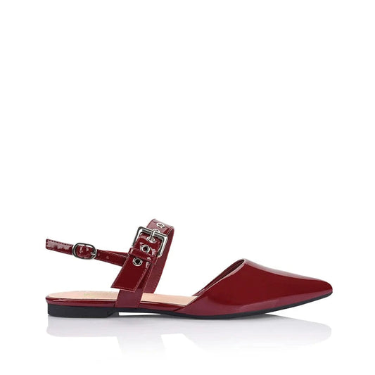 VERALI flat shoes Idaho Slingback Flats - Wine Patent