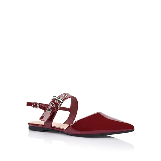 VERALI flat shoes Idaho Slingback Flats - Wine Patent