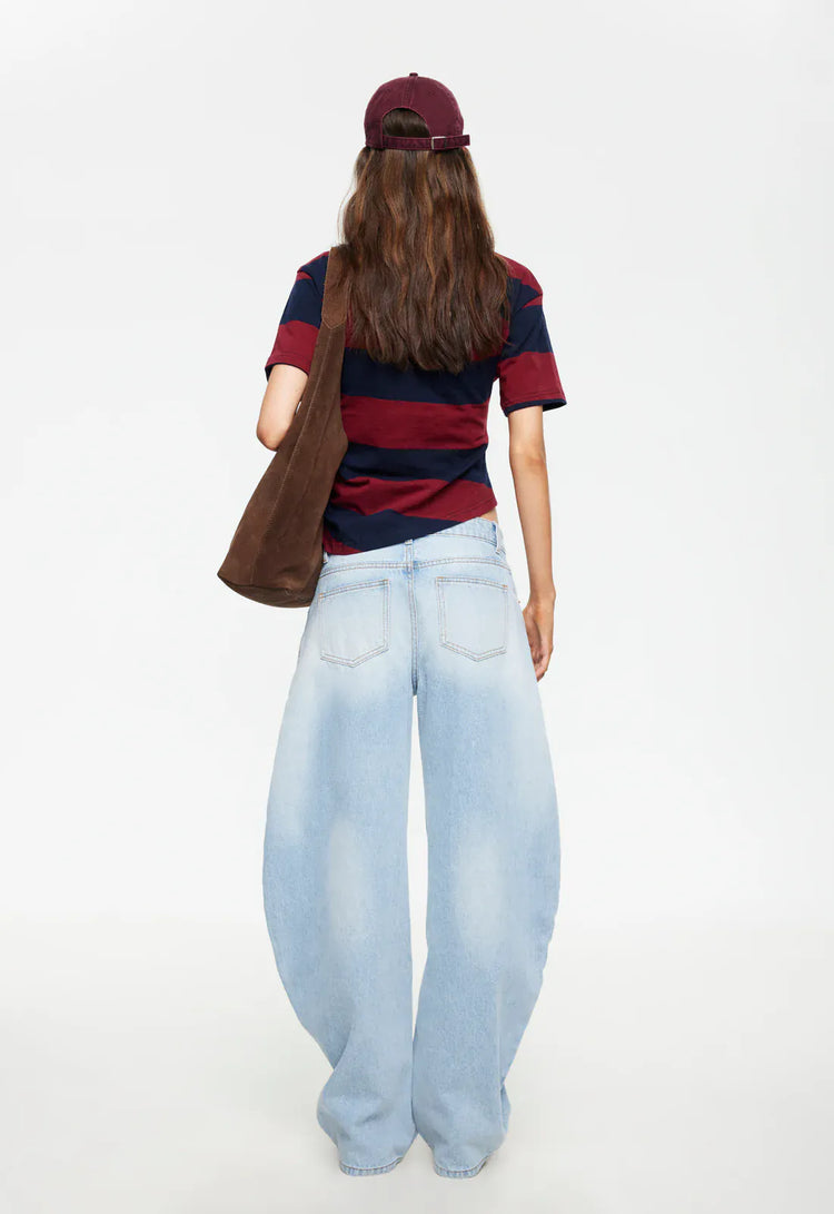 Lioness tee In Transit Tee - Burgundy Stripe