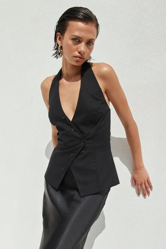 Runaway The Label vest top Inara Vest - Black