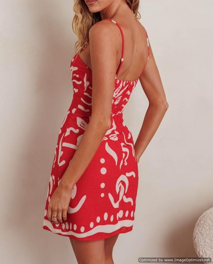 Indikah Dresses Joya Dress - Red