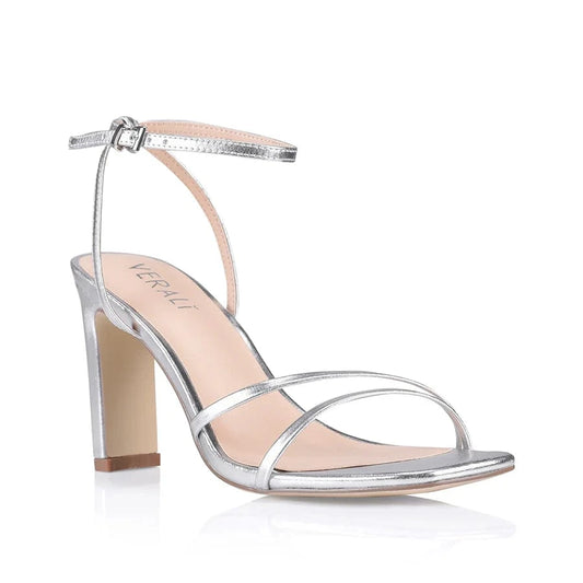VERALI SHOES heels Kimmy Slim Silver Strappy Heel