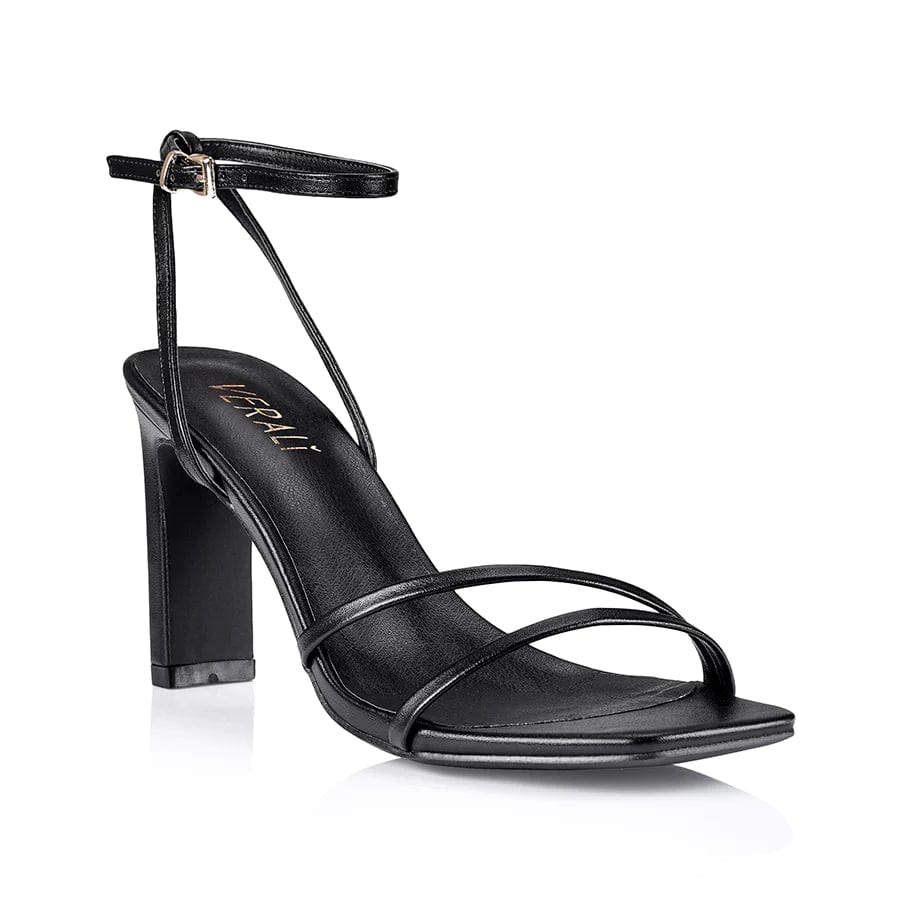 VERALI SHOES heels Kimmy Slim Strappy Heels- Black