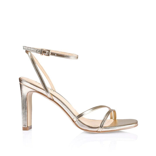 VERALI SHOES heels Kimmy Slim Strappy Heels- Champagne