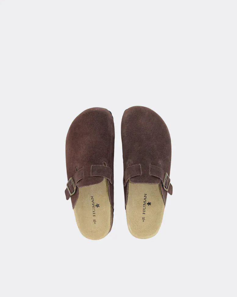 Human Shoes slides Lara Chocolate