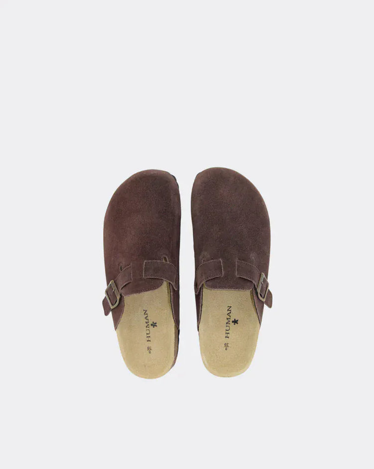 Human Shoes slides Lara Chocolate