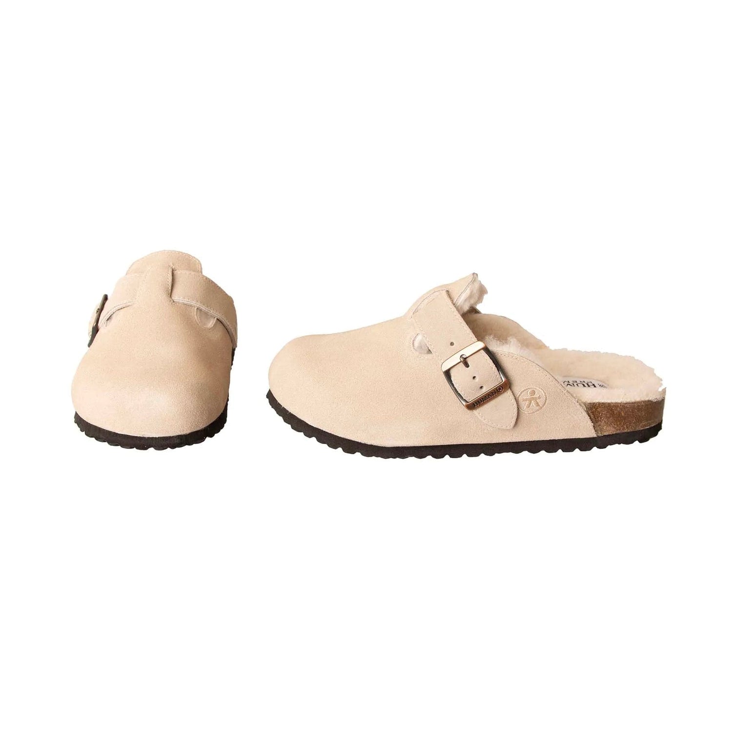 Human Shoes slides Lego - Sand Suede Slides