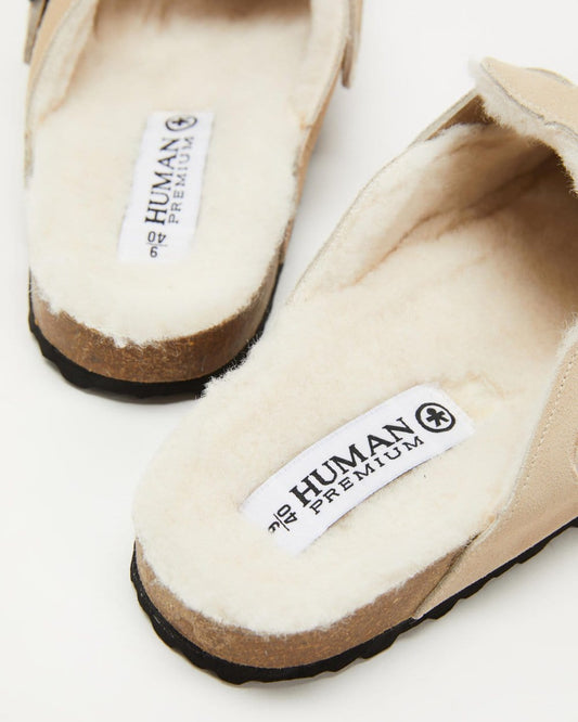Human Shoes slides Lego - Sand Suede Slides