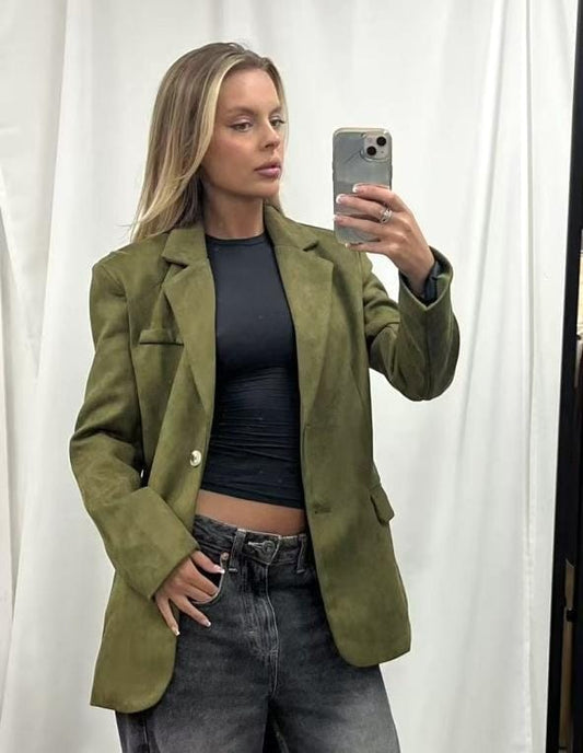 Pink Diamond Blazer Jacket Leila Blazer - Green