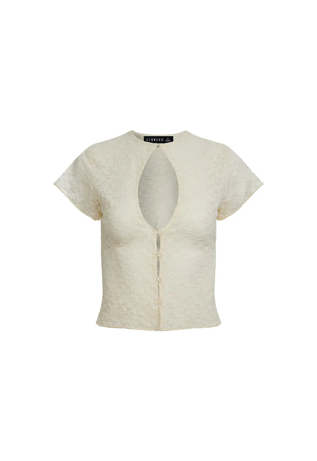 Lioness lace top LOVE LETTERS TOP - Lemon