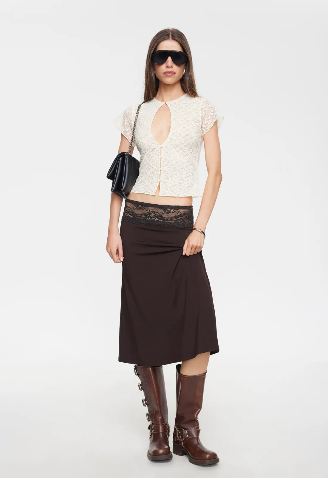 Lioness lace top LOVE LETTERS TOP - Lemon