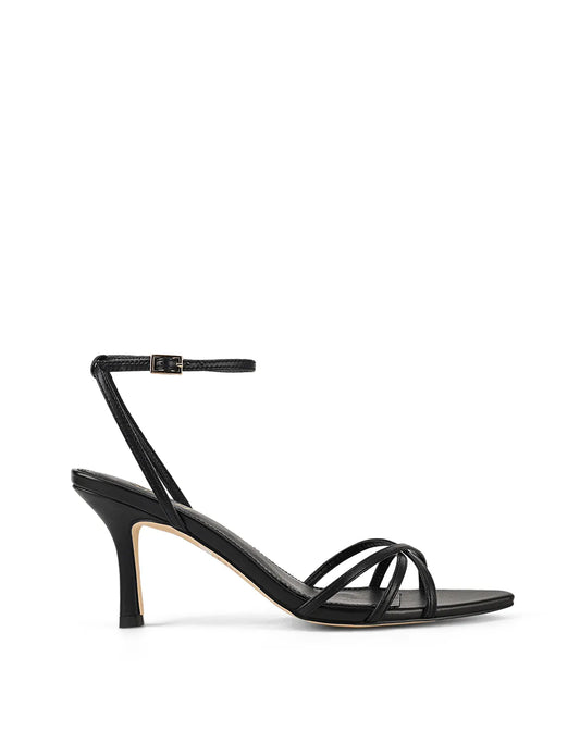 Siren Shoes shoes Maddison Point Toe Strappy Heels - Black
