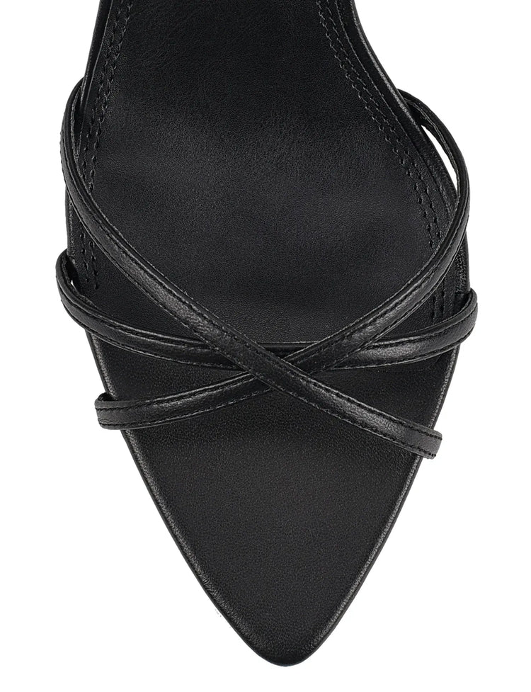 Siren Shoes shoes Maddison Point Toe Strappy Heels - Black