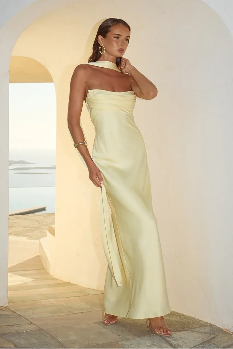 Runaway The Label formal dress MADELEINE STRAPLESS MAXI DRESS - BUTTERMILK