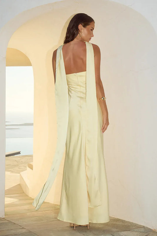 Runaway The Label formal dress MADELEINE STRAPLESS MAXI DRESS - BUTTERMILK