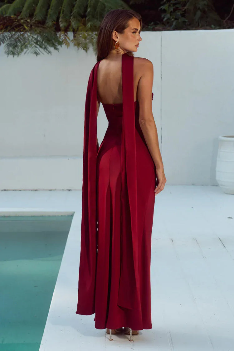 Runaway The Label formal dress Madeline Strapless Maxi - Cherry
