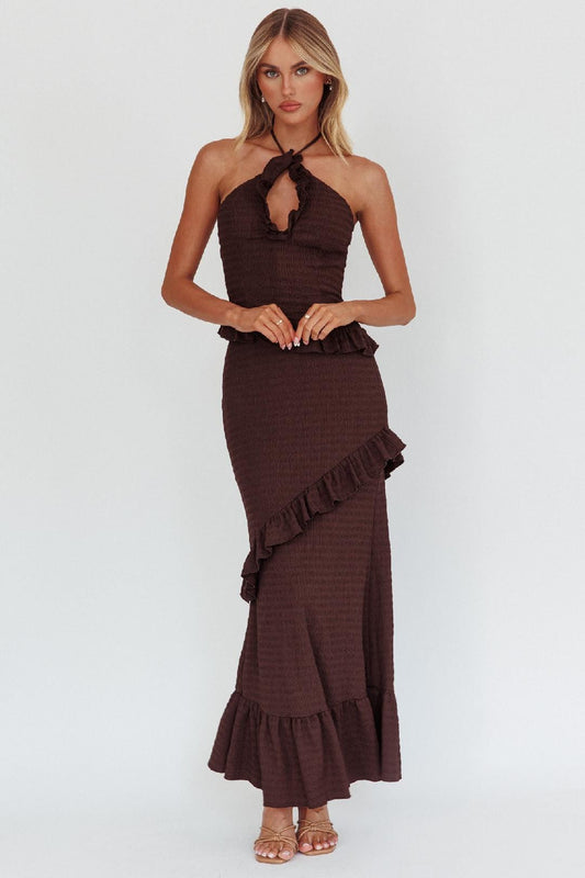 Indikah Maxi Dress Mali Dress Chocolate