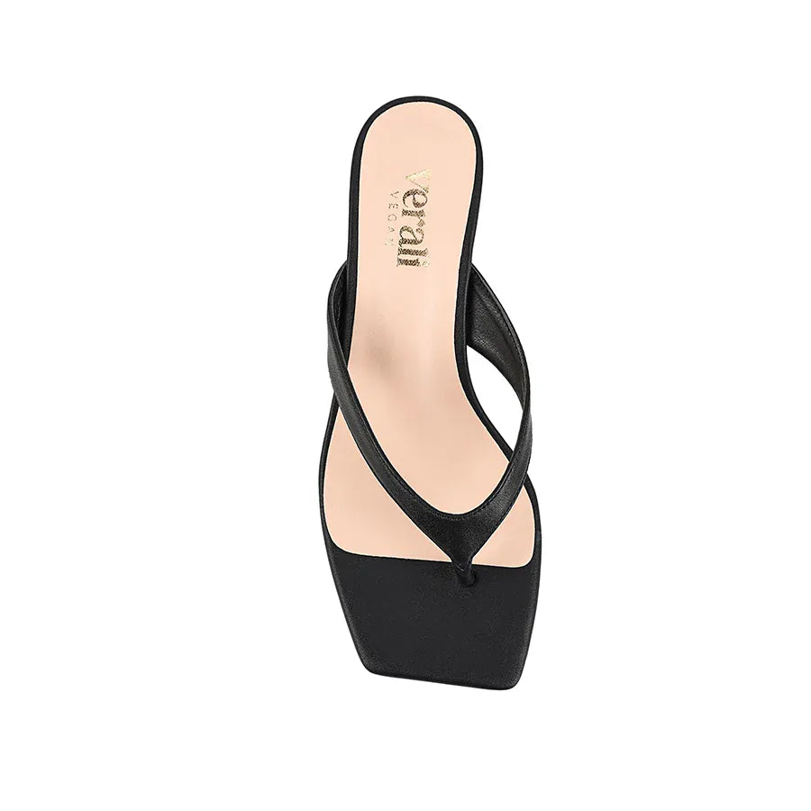 VERALI SHOES heels Martha Kitten Heel Thong - Black