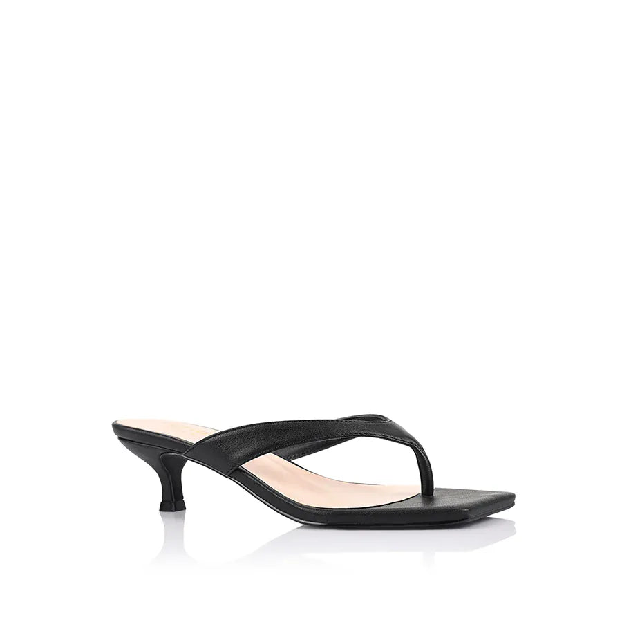 VERALI SHOES heels Martha Kitten Heel Thong - Black