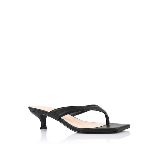 VERALI SHOES heels Martha Kitten Heel Thong - Black