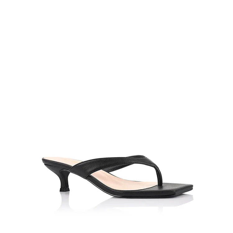VERALI SHOES heels Martha Kitten Heel Thong - Black