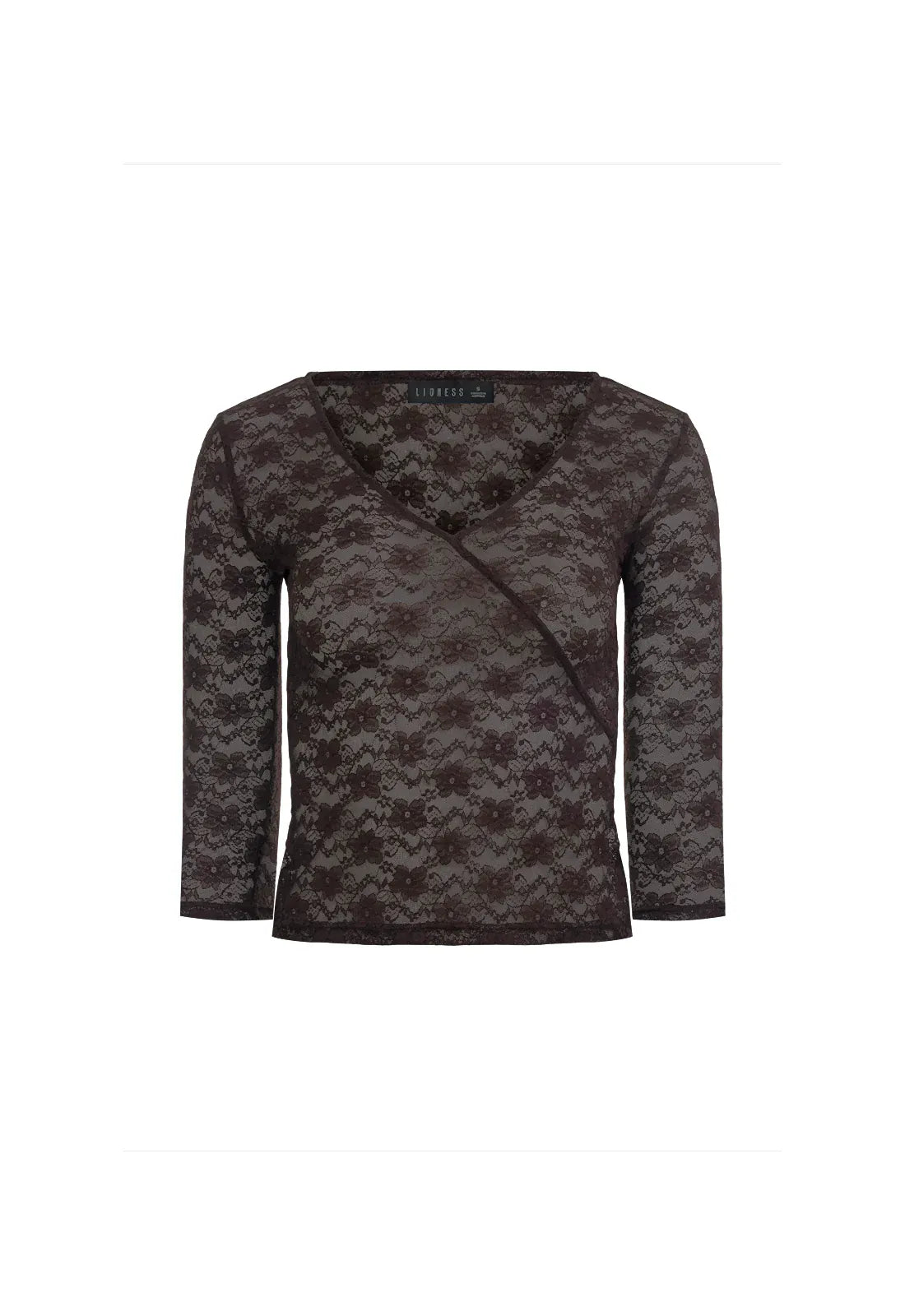 Lioness lace top MIDNIGHT LACE TOP - CHOCOLATE