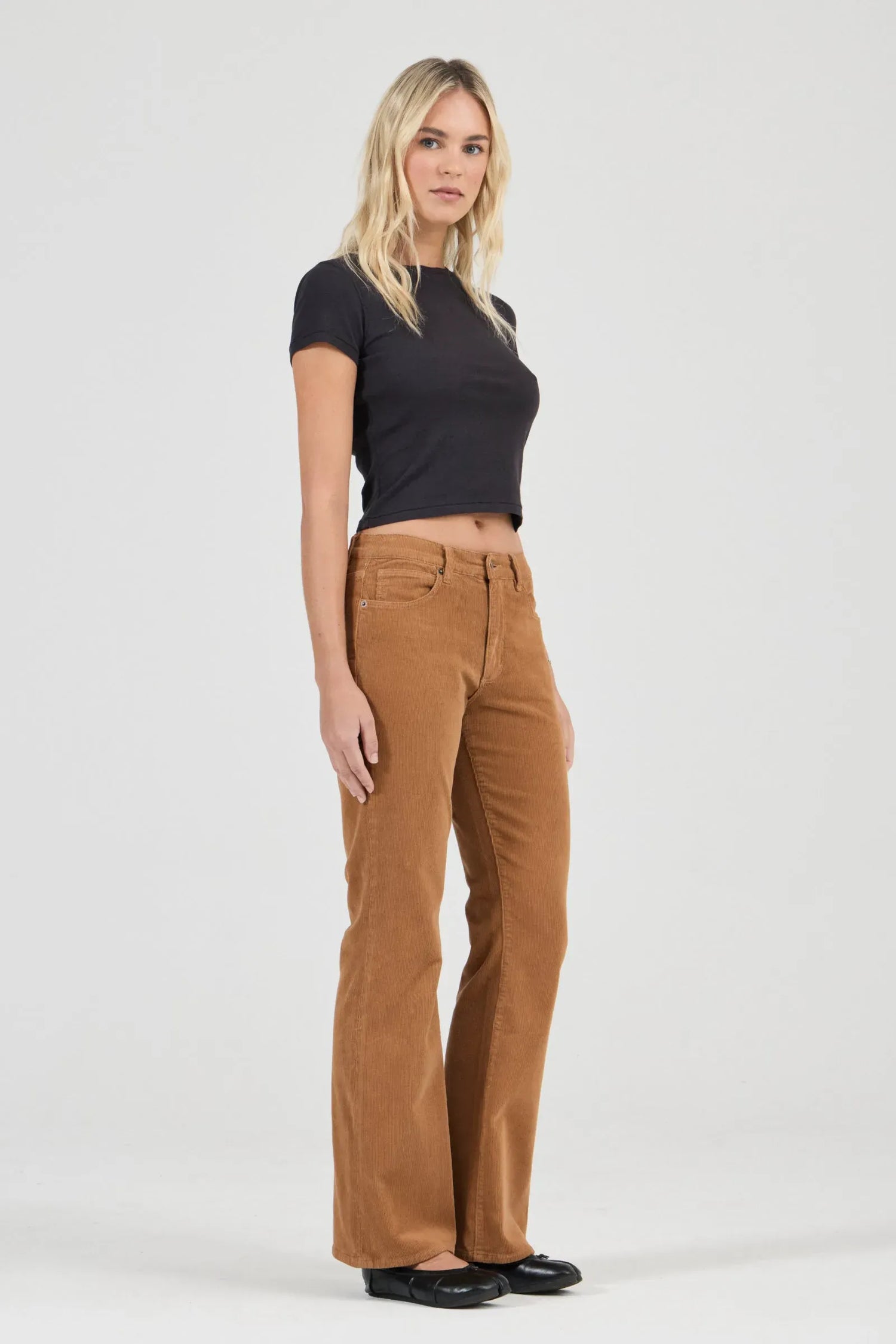 ROLLAS JEANS Flares Midtown Boot Jean - Caramel Cord