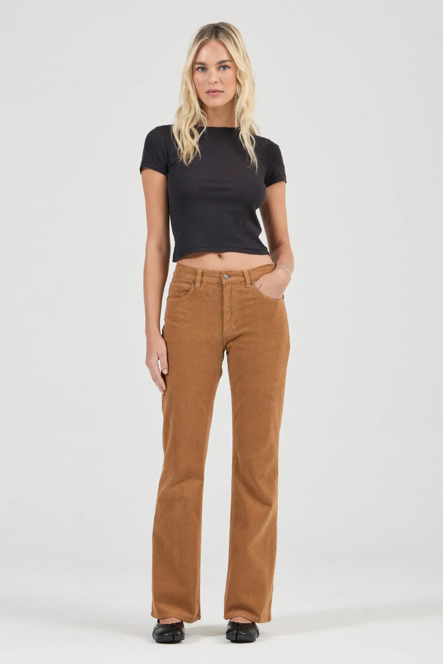 ROLLAS JEANS Flares Midtown Boot Jean - Caramel Cord