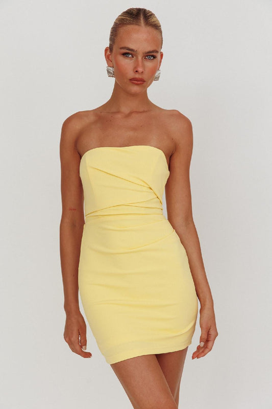 Here Comes The Sun mini dress Mini Tube Dress - Lemon