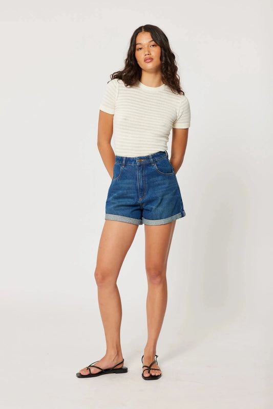 Rollas Jeans Shorts Mirage Short - Cuffed Stone