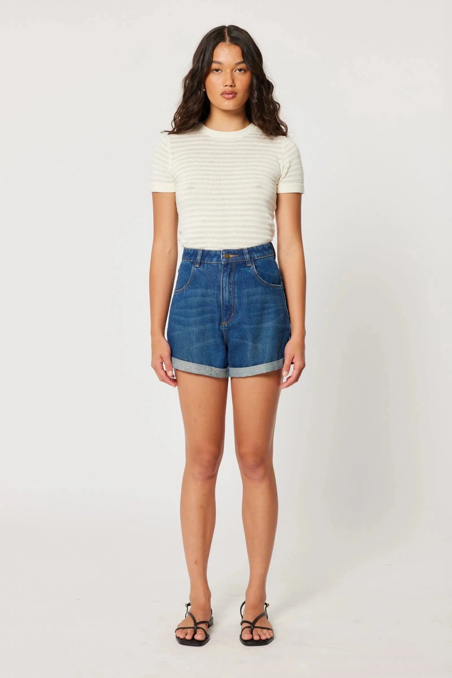Rollas Jeans Shorts Mirage Short - Cuffed Stone