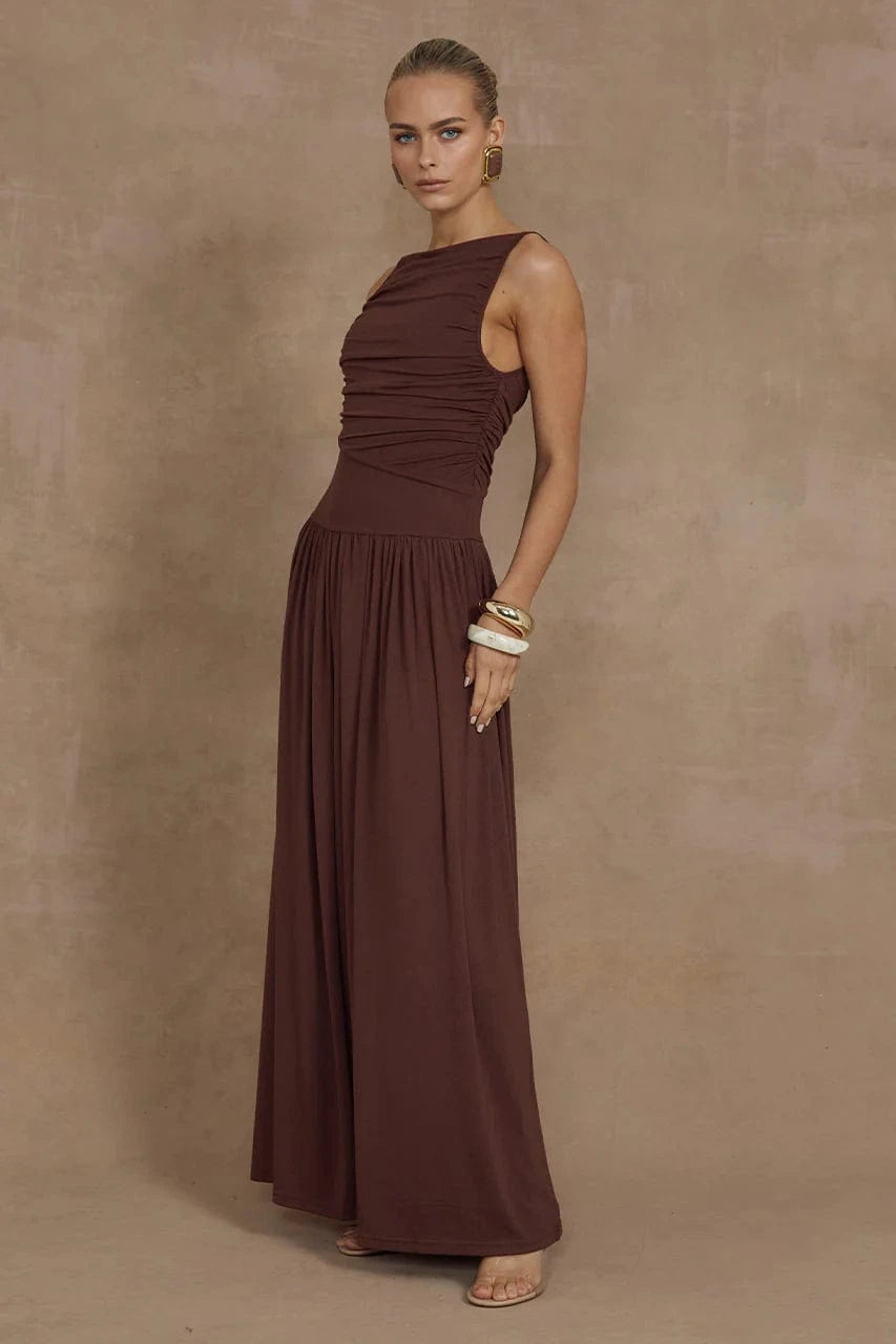 Runaway The Label Maxi Dress Nalla Maxi Dress - Brown