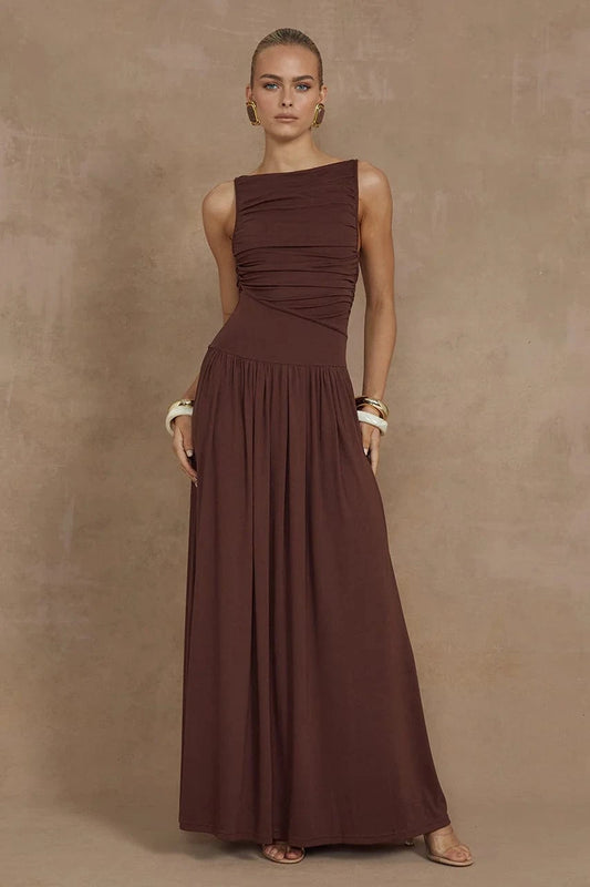 Runaway The Label Maxi Dress Nalla Maxi Dress - Brown