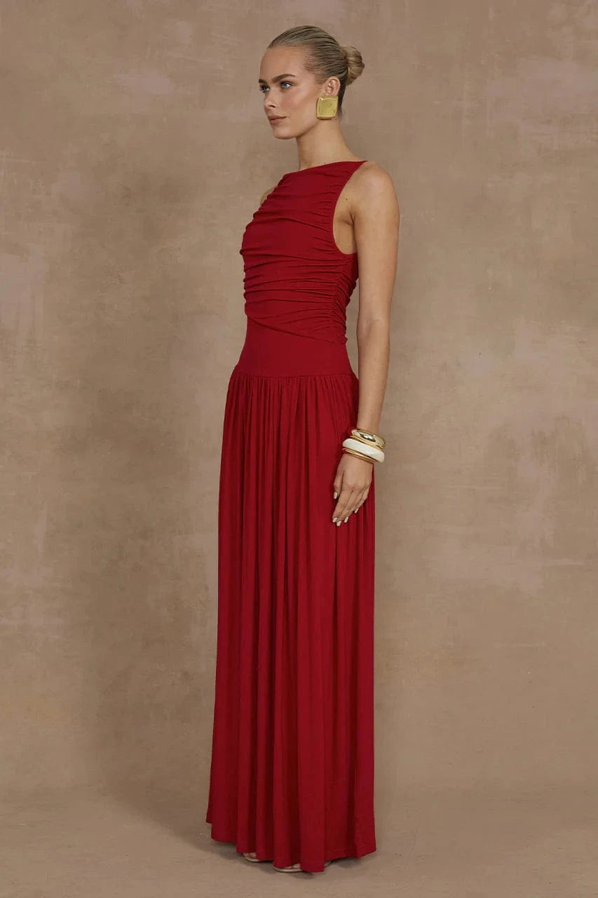 Runaway The Label Maxi Dress Nalla Maxi Dress - Cherry
