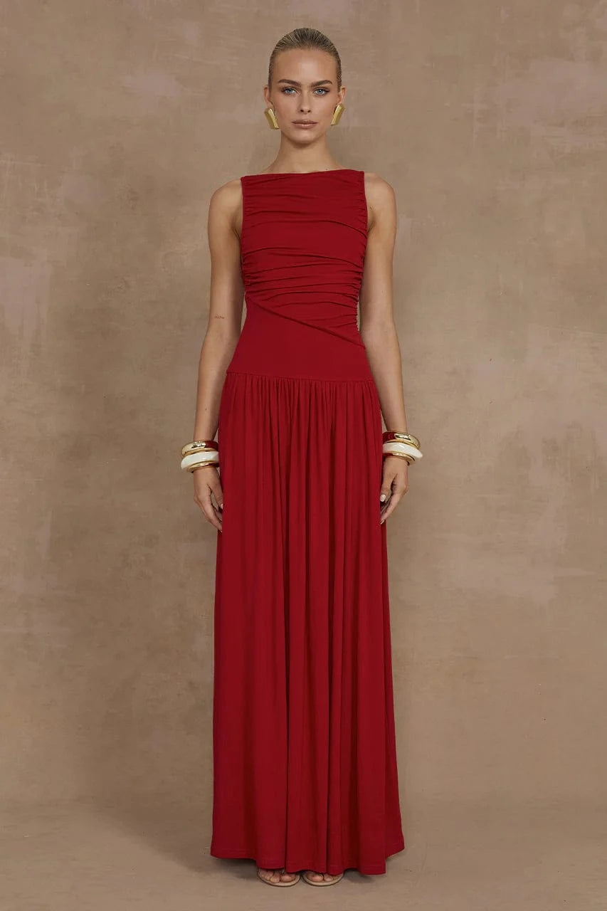 Runaway The Label Maxi Dress Nalla Maxi Dress - Cherry