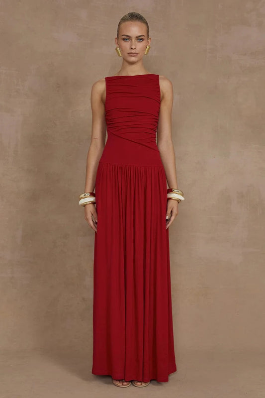 Runaway The Label Maxi Dress Nalla Maxi Dress - Cherry